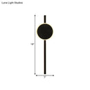 Minimalist black nordic led flush wall sconce bedroom light