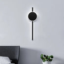 Minimalist black nordic led flush wall sconce bedroom light
