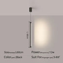 Minimalist black nordic led tube pendant light kitchen dining room