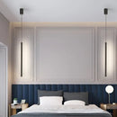 Minimalist black nordic led tube pendant light kitchen dining room