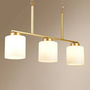 Minimalist black opal frosted glass island lighting fixture kitchen