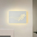 Minimalist black running man led wall lamp bedroom fixture 110v-120v