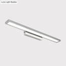 Minimalist black & silver led bathroom vanity lamp