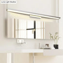 Minimalist black & silver led bathroom vanity lamp