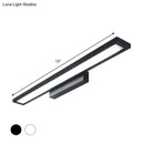 Minimalist black & silver led bathroom vanity lamp