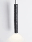 Minimalist black stone tube led pendant light for bedroom lighting