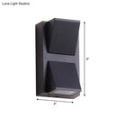 Minimalist black triangle aluminum flush wall lamp corridor light