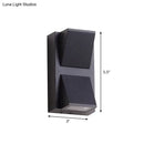 Minimalist black triangle aluminum flush wall lamp corridor light