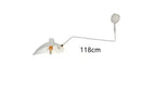 Minimalist black wall lamp living room adjustable two arm light
