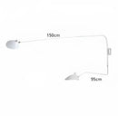 Minimalist black wall lamp living room adjustable two arm light