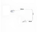 Minimalist black wall lamp living room adjustable two arm light