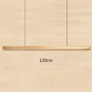 Minimalist black walnut log strip pendant light for dining room