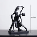 Minimalist black & white abstract resin sculpture living room decor