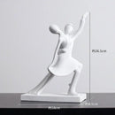 Minimalist black & white abstract resin sculpture living room decor