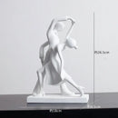 Minimalist black & white abstract resin sculpture living room decor