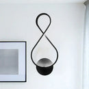 Minimalist black & white acrylic led wall lamp bedroom sconce