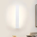 Minimalist black & white aluminum shade direct wired sconce bedroom