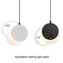 Minimalist black & white crescent moon pendant chandelier bedroom light