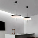 Minimalist black & white designer pendant light for dining room