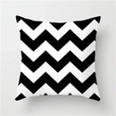 Minimalist black & white flocking pillowcase living room cushion cover