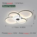 Minimalist black & white floral ring ceiling lamp living room