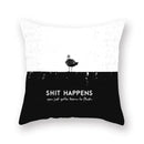 Minimalist black & white geometric cushion cover living room decor