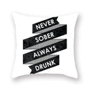 Minimalist black & white geometric cushion cover living room decor