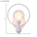 Minimalist black & white glass ball wall sconce bedroom light