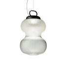 Minimalist black & white glass chandelier bedroom lantern light