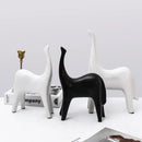 Minimalist black & white horse abstract ornaments living room decor