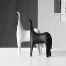 Minimalist black & white horse abstract ornaments living room decor