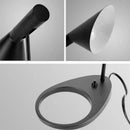 Minimalist black & white industrial iron table lamp for bedroom