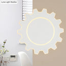 Minimalist black & white led wall sconce bedroom warm white light