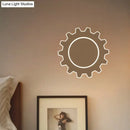 Minimalist black & white led wall sconce bedroom warm white light