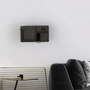 Minimalist black & white metal tubular wall light bedroom sconce