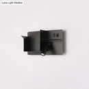 Minimalist black & white metal tubular wall light bedroom sconce