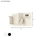 Minimalist black & white metal tubular wall light bedroom sconce