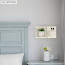 Minimalist black & white metal tubular wall light bedroom sconce