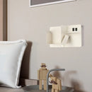 Minimalist black & white metal tubular wall light bedroom sconce