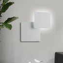 Minimalist black & white square wall lamp bedroom smd light source