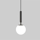 Minimalist blue pink & gray glass ball pendant light living room