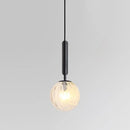 Minimalist blue pink & gray glass ball pendant light living room
