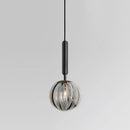 Minimalist blue pink & gray glass ball pendant light living room
