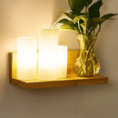 Wood Geometric Wall Sconce