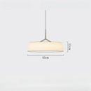 Minimalist brass and white fabric dama pendant lamp for kitchens