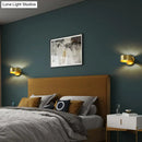 Minimalist brass curved wall lamp bedroom 110v-120v sconce light