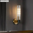 DecorBites™ Minimalist Crystal Prism Tubular Wall Light Sconce - Brass Finish for Bedroom