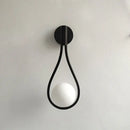 Minimalist brass glass ball wall sconce living room light