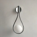 Minimalist brass glass ball wall sconce living room light