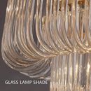 Minimalist brass glass bar chandelier living room crystal light
